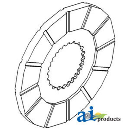 A & I PRODUCTS Disc, Bonded Brake 8" x8" x1" A-303135241